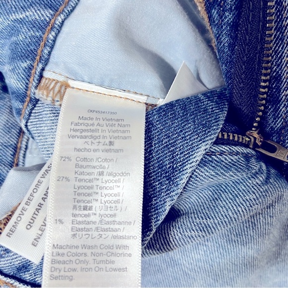 Madewell The Perfect Jean Short High Rise Cotton Tencel Blend Fringe Fray Hem - Picture 9 of 9